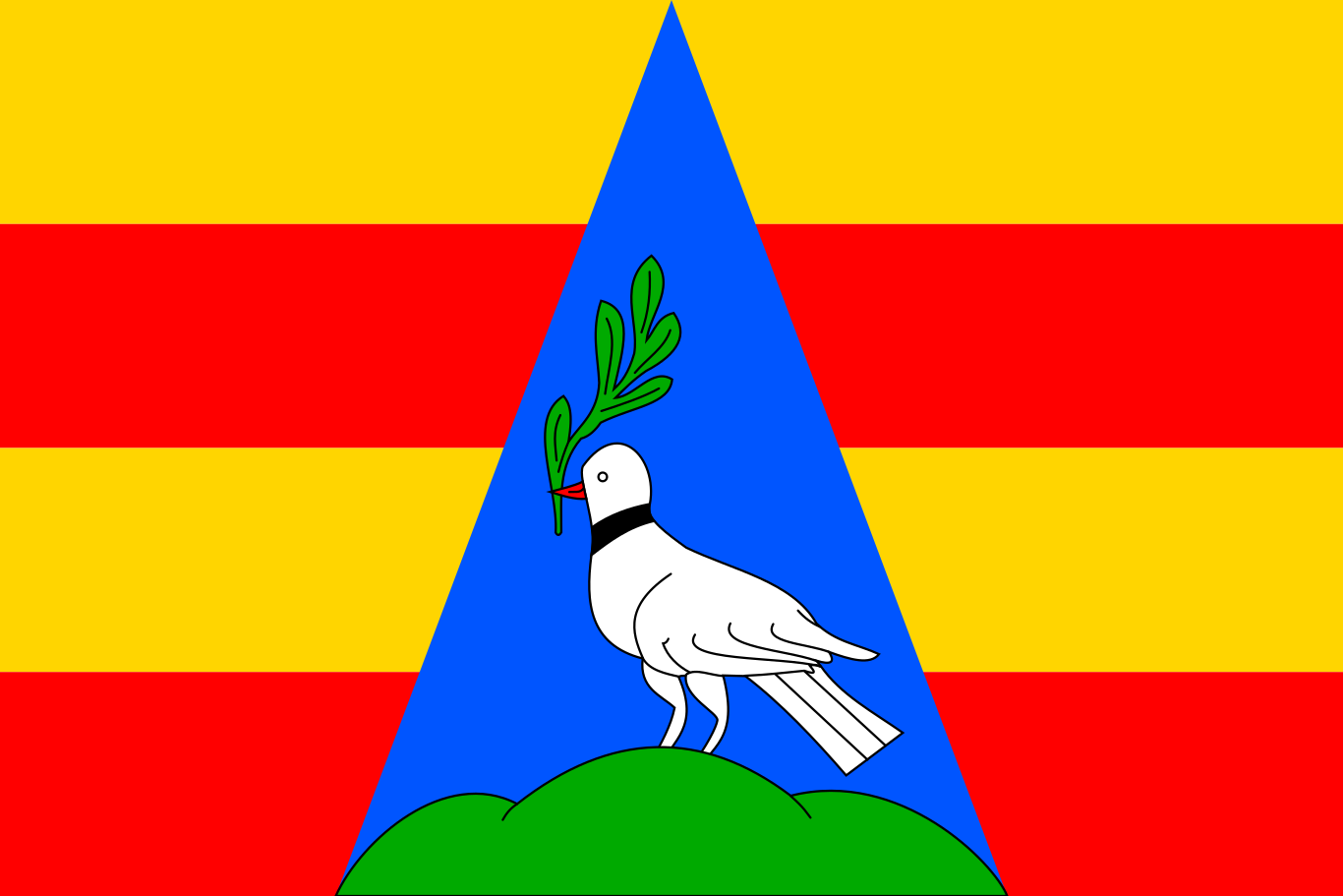 Obrázek vlajky města Náměšť Nad Oslavou v rozlišení 1366x911 Kraj Vysočina Náměšťská vlajka 