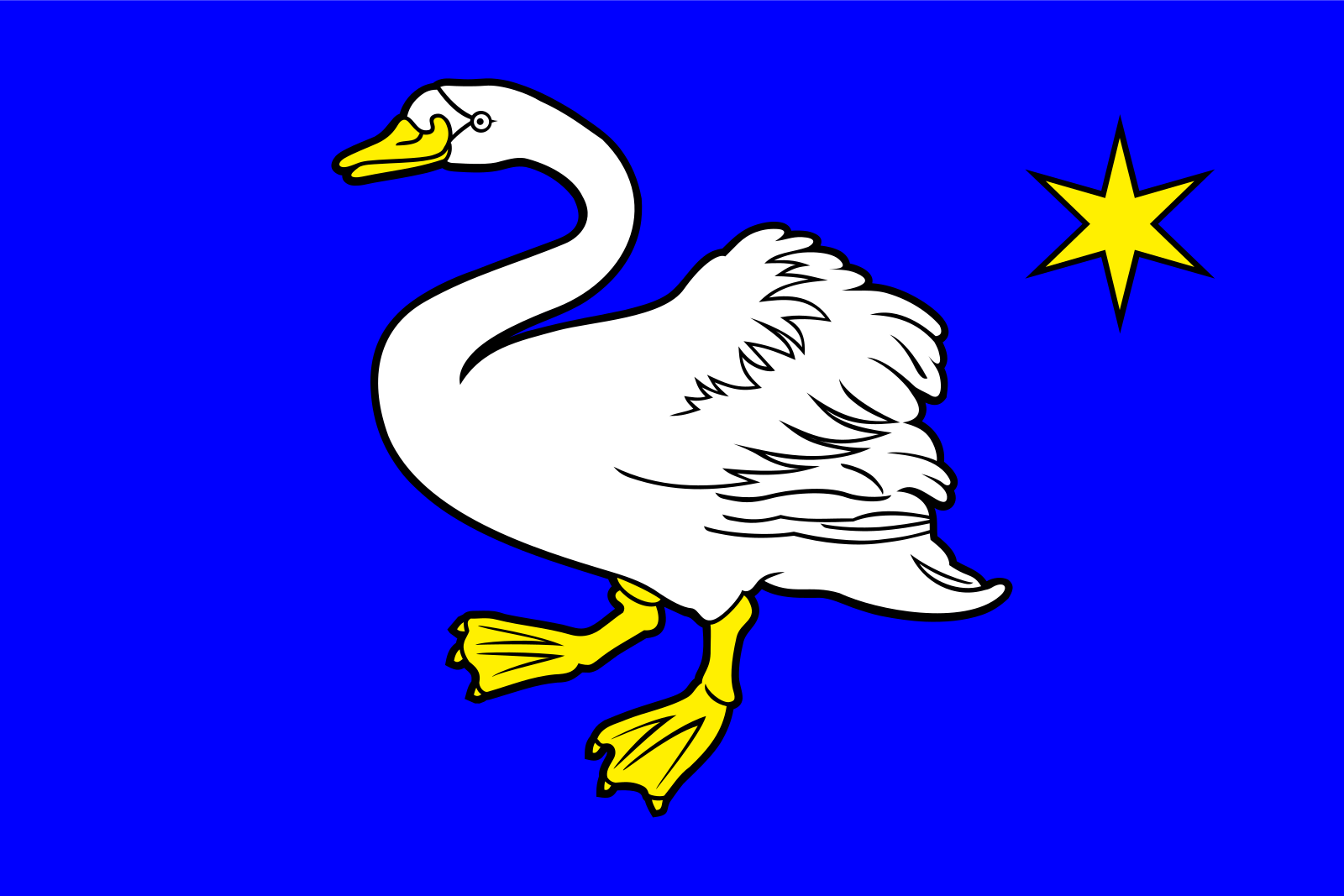 Obrázek vlajky města Broumov v rozlišení 1600x1067 Královéhradecký kraj Broumovská vlajka 
