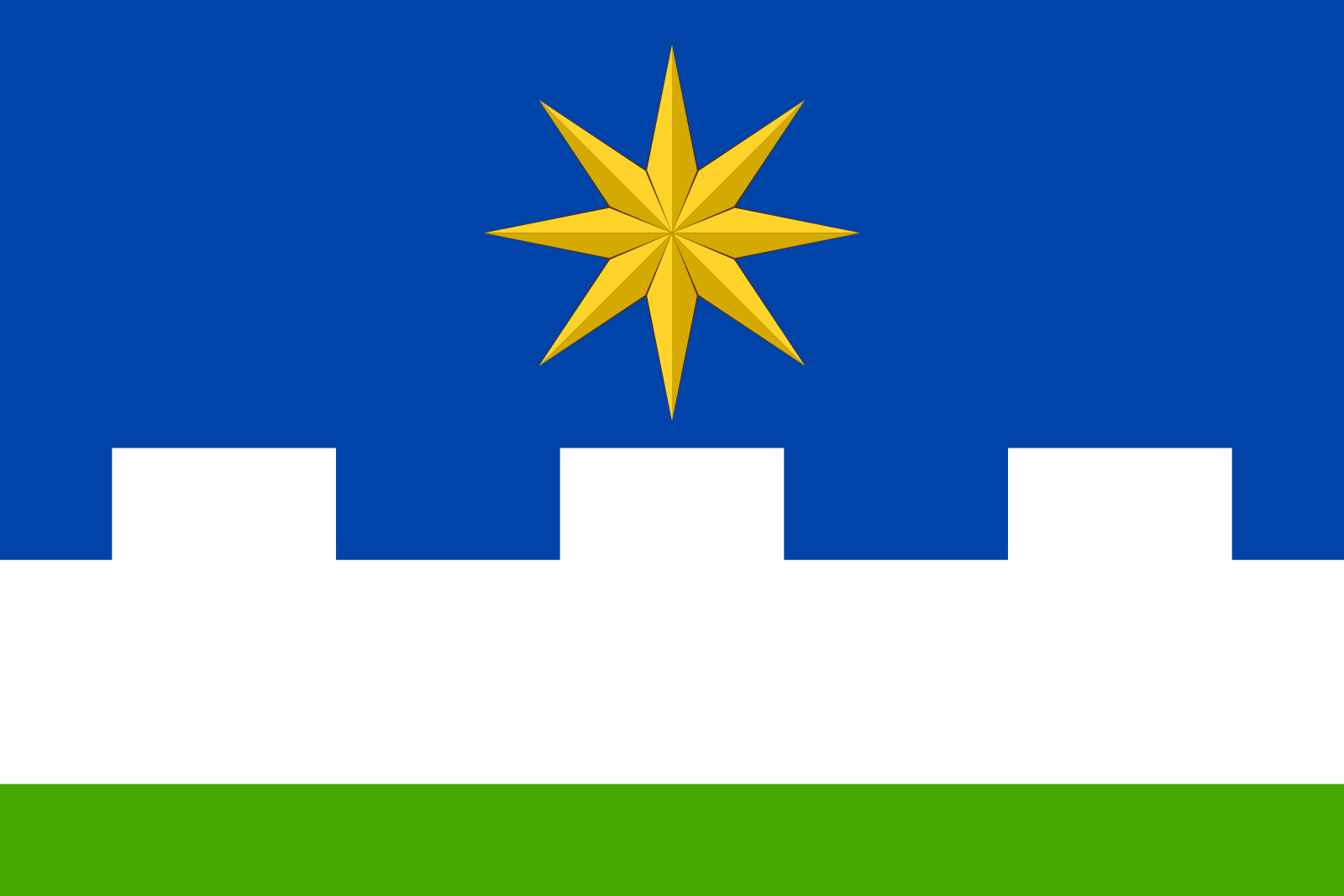 Obrázek vlajky města Uhlířské Janovice v rozlišení 1600x1067 Středočeský kraj  