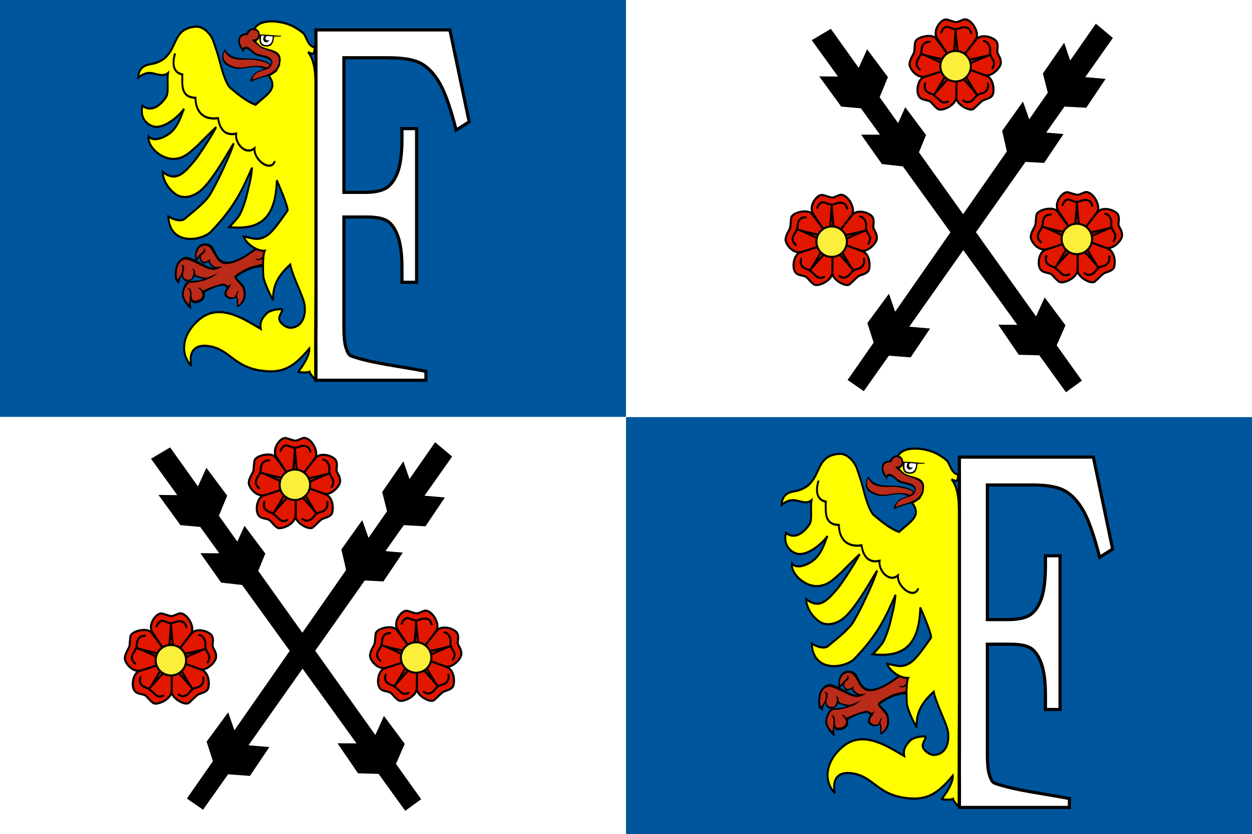 Obrázek vlajky města Frýdek-Místek v rozlišení 2560x1707 Moravskoslezský kraj Frýdecko-místecká vlajka 