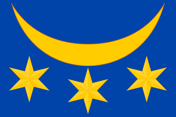 Vlajka města Velká Bystřice | Velká Bystřice | Velkobystřická vlajka | Olomoucký kraj | Česká republika